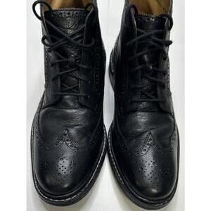 Cole Haan Grand Wingtip Chukka Boots 9.5 Black Leather Lace Excellent C13590